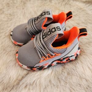 adidas Kids Gray and Orange Sneakers